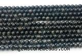 CAE320 15.5 inches 4mm round astrophyllite gemstone beads