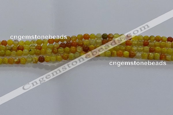 CAA1040 15.5 inches 4mm round dragon veins agate beads wholesale