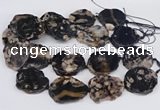 CAA1176 15.5 inches 25*35mm - 35*45mm freeform sakura agate beads