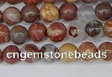 CAA1221 15.5 inches 6mm round gold mountain agate beads