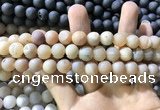 CAA1312 15.5 inches 10mm round matte plated druzy agate beads