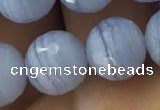CAA1463 15.5 inches 10mm faceted round blue lace agate beads