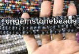 CAA1542 15.5 inches 4mm round banded agate beads wholesale
