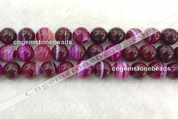 CAA1885 15.5 inches 14mm round banded agate gemstone beads