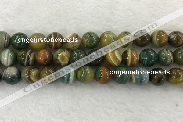 CAA1966 15.5 inches 16mm round banded agate gemstone beads
