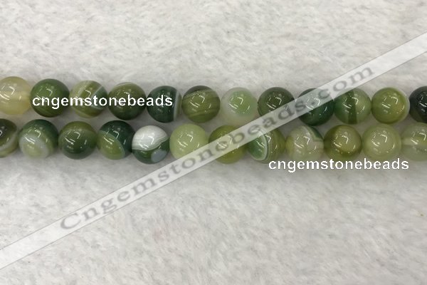 CAA1984 15.5 inches 12mm round banded agate gemstone beads