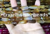 CAA2051 15.5 inches 8*20mm teardrop agate beads wholesale