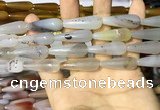 CAA2061 15.5 inches 10*30mm teardrop agate beads wholesale