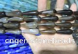 CAA2064 15.5 inches 10*30mm teardrop agate beads wholesale