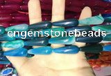CAA2078 15.5 inches 10*30mm teardrop agate beads wholesale