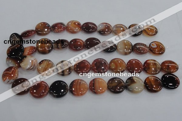 CAA209 15.5 inches 20mm flat round madagascar agate beads