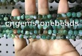 CAA2285 15.5 inches 4mm faceted round banded agate beads