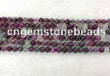 CAA2329 15.5 inches 4mm round banded agate gemstone beads