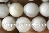 CAA2342 15.5 inches 8mm round white crazy lace agate beads wholesale