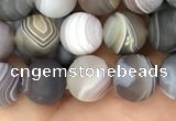 CAA2392 15.5 inches 6mm round matte Botswana agate beads wholesale