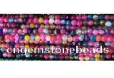 CAA2887 15 inches 6mm faceted round fire crackle agate beads wholesale