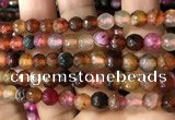 CAA2933 15 inches 6mm faceted round fire crackle agate beads wholesale