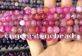 CAA2961 15 inches 8mm faceted round fire crackle agate beads wholesale