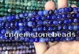 CAA2964 15 inches 8mm faceted round fire crackle agate beads wholesale