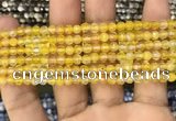 CAA3276 15 inches 4mm faceted round agate beads wholesale