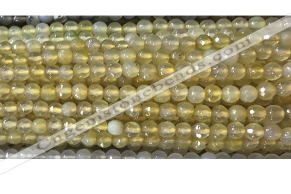 CAA3291 15 inches 6mm faceted round agate beads wholesale