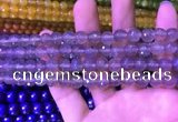 CAA3330 15 inches 8mm faceted round agate beads wholesale