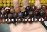 CAA3427 15 inches 14mm faceted round agate beads wholesale