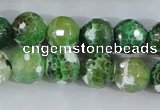 CAA379 15.5 inches 16mm faceted round fire crackle agate beads