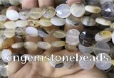 CAA3831 15.5 inches 12mm faceted coin montana agate beads