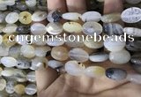 CAA3834 15.5 inches 10*14mm faceted oval montana agate beads