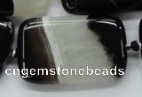 CAA436 15.5 inches 25*40mm rectangle agate druzy geode beads
