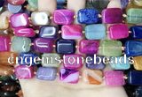 CAA4447 15.5 inches 12*16mm rectangle dragon veins agate beads