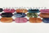 CAA4506 15.5 inches 13*30mm rectangle dragon veins agate beads