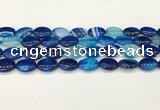 CAA4658 15.5 inches 12*16mm oval banded agate beads wholesale