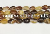 CAA4702 15.5 inches 13*18mm flat teardrop banded agate beads wholesale