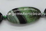 CAA478 15.5 inches 20*40mm oval agate druzy geode beads