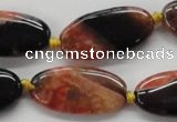 CAA488 15.5 inches 15*30mm oval agate druzy geode beads