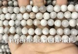 CAA4929 15.5 inches 8mm round grey agate beads wholesale