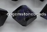 CAA500 15.5 inches 25*30mm faceted nuggets agate druzy geode beads