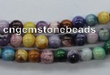 CAA51 15.5 inches 6mm round dyed white agate gemstone beads