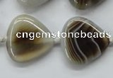 CAA527 15.5 inches 25*25mm triangle madagascar agate beads