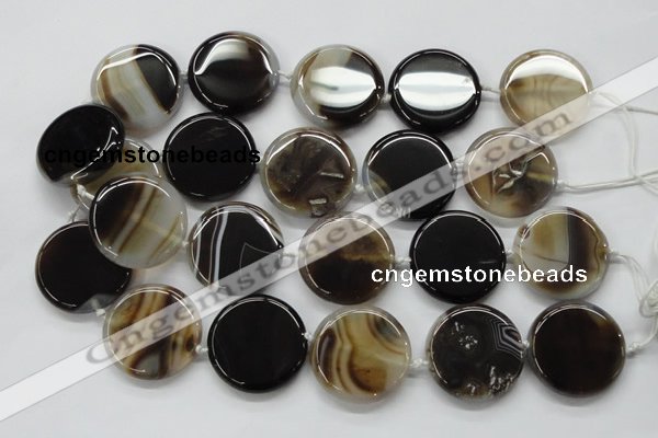 CAA528 15.5 inches 34mm flat round madagascar agate beads