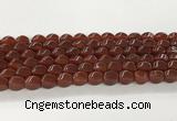 CAA5364 15.5 inches 8*12mm twisted rice agate gemstone beads