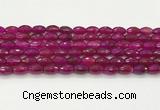 CAA5463 15.5 inches 8*12mm faceted rice agate beads