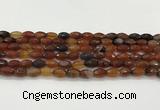 CAA5470 15.5 inches 8*12mm faceted rice agate beads