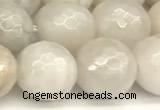 CAA5768 15 inches 12mm faceted round white crazy lace agate beads