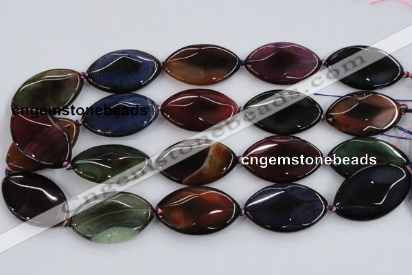 CAA585 15.5 inches 25*40mm faceted marquise dragon veins agate beads