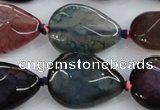CAA586 15.5 inches 18*25mm faceted teardrop dragon veins agate beads