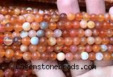 CAA6151 15 inches 6mm round orange Botswana agate beads