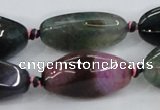 CAA626 15.5 inches 15*30mm nuggets dragon veins agate beads